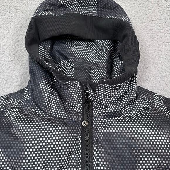 Lululemon Athletica Puffer Vest Goose Down Hooded Women's 8 Sleeveless Gray Camo - Picture 5 of 13